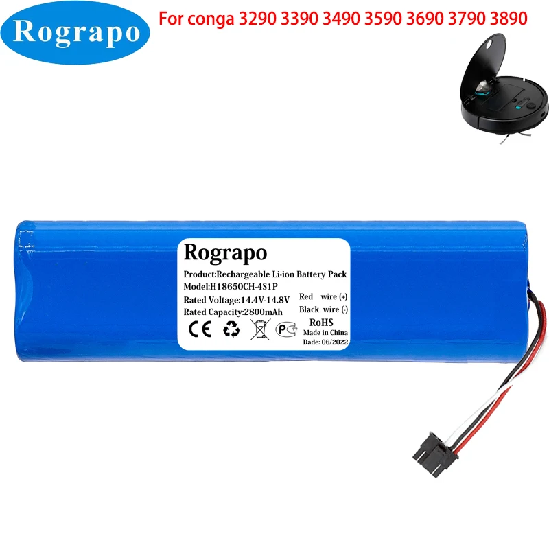 Bateria do Robô para Cocotec Conga 3290 3390 3490 3590 3690 3790 3890 Aspirador de pó Robótico Novo 14.8v 3400mah - Image 6