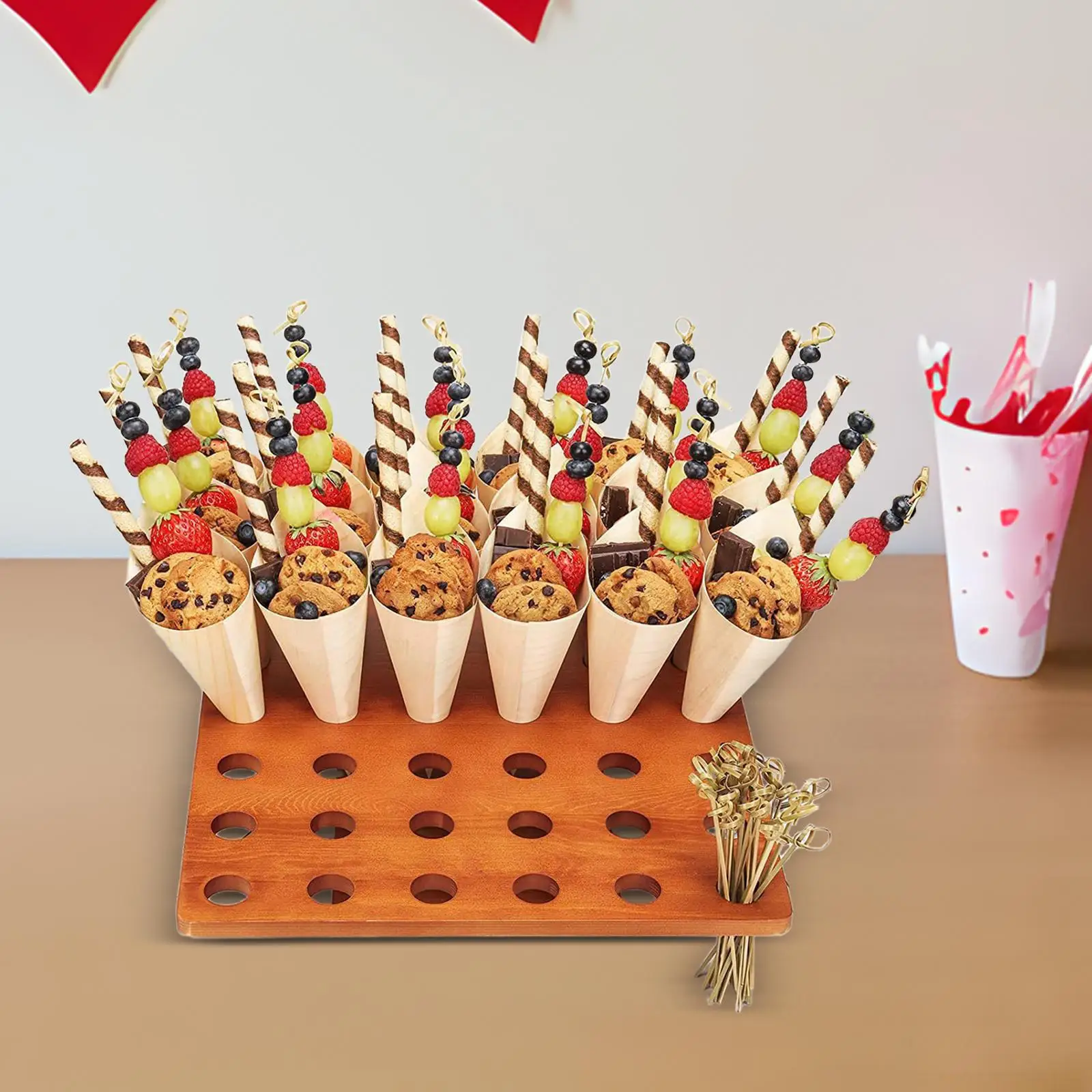 

Подставка для мороженого, стойка для конусов для суши, мороженого, деревянная полка для мороженого для ресторанов, тумбы