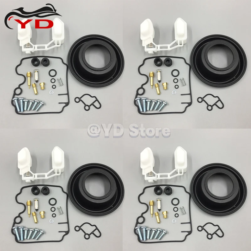 

4 × Для мотоциклетного карбюратора YAMAHA FZR600R FZR 600R 1989-1999, запасные части для мотоциклетного карбюратора с поплавковой диафрагмой