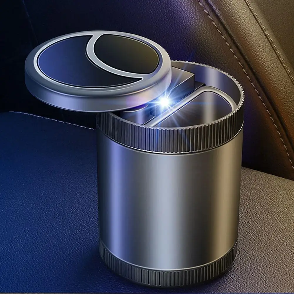 

Car Ashtray Intelligent Automatic Induction Open Lid Ashtray LED Blue Light Portable Ashtray Cup Vehicles Interior Accessories
