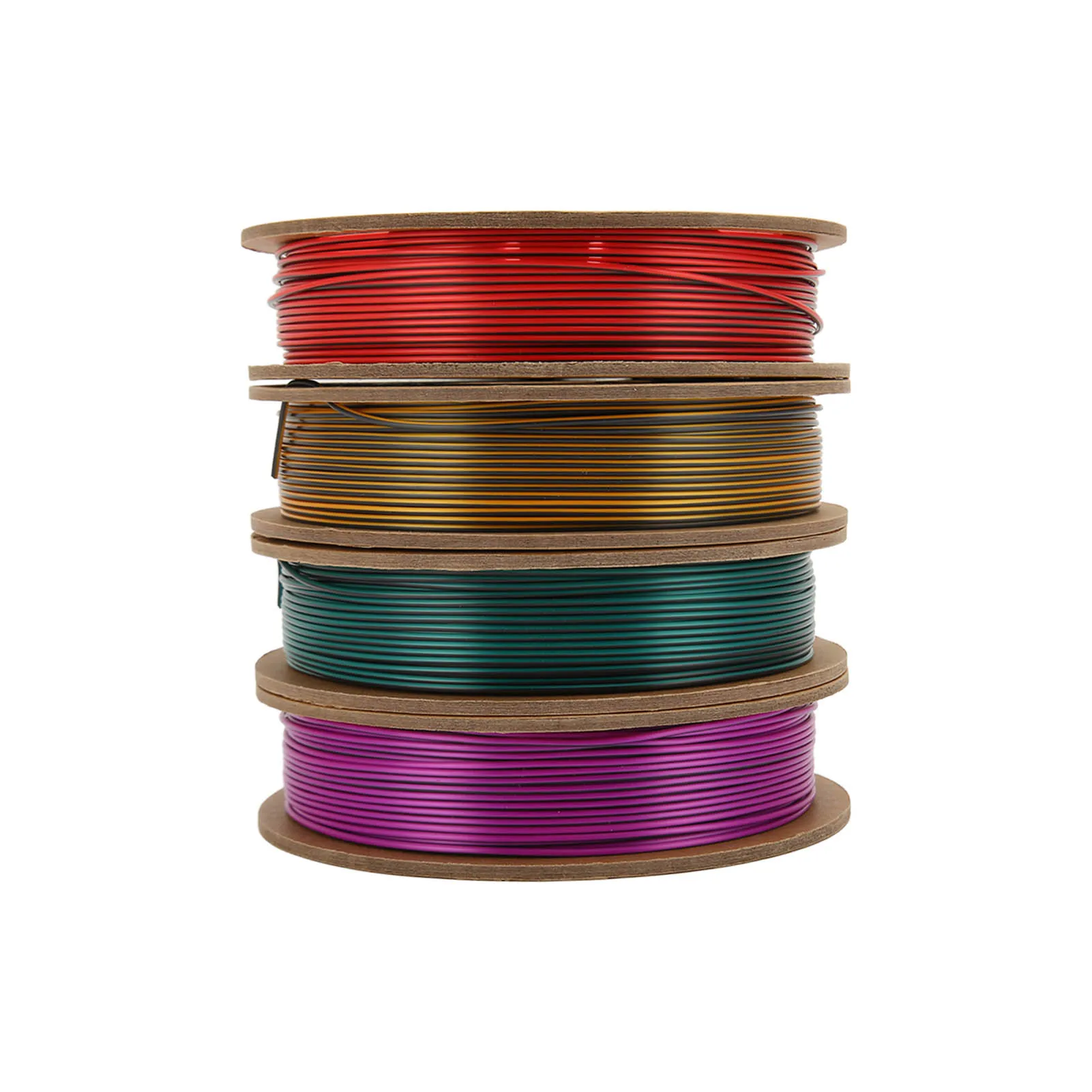 250g X 4Pcs D Printer Filament Dual Color 1.75mm 8.8oz Net Weight 200 to 220 Celsius PLA Filament for 3D Refilling Replacement