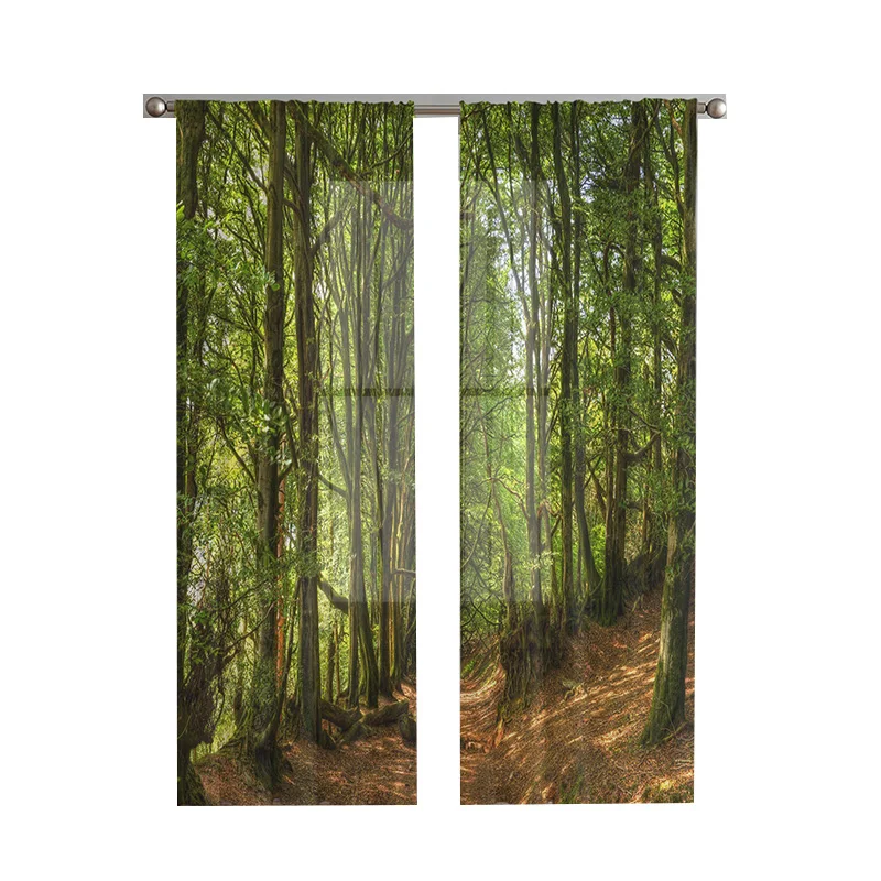 

1169 Sheer Tulle Curtain Semi-Blackout Kitchen Cabinet Coffee Rod Pocket