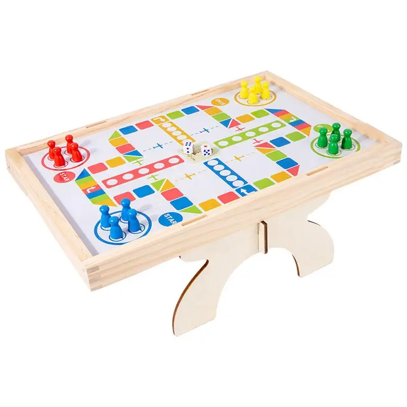 

Football Board Game Tabletop Flying Chess Wooden 2-Player Soccer Game Fine Motor Skills Toys For Living Room Bedroom Classroom