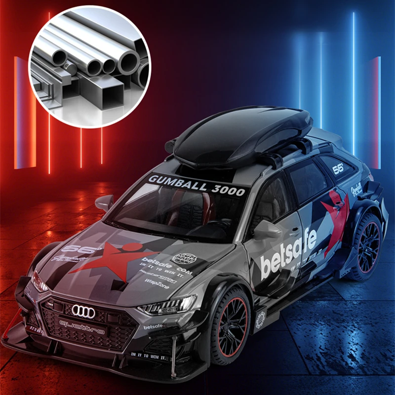 Modello di auto in lega Audi RS6 Avant Station Wagon in scala 1:24 Modello di auto in lega Audi RS6 Avant Station Wagon in scala 1:24