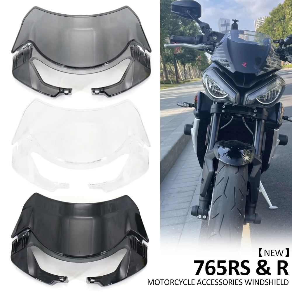 Trasparente/Fumo/Nero Nuova Moto S 660 765 S Rs 765 R Parabrezza Adatto Per Street Triple S660 765Rs 765R 765 S 2020 2021 2022
