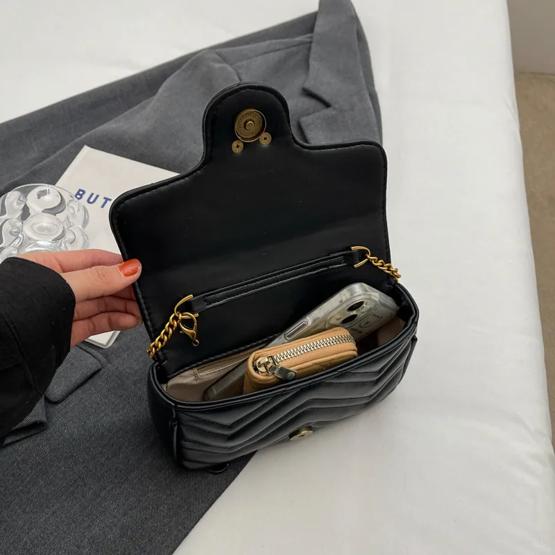 Luxury Brand Women's Bag Handbags for Women Designer Shoulder Crossbody Messenger Clutche Y2k Fashion Chain Double Letter LOGO