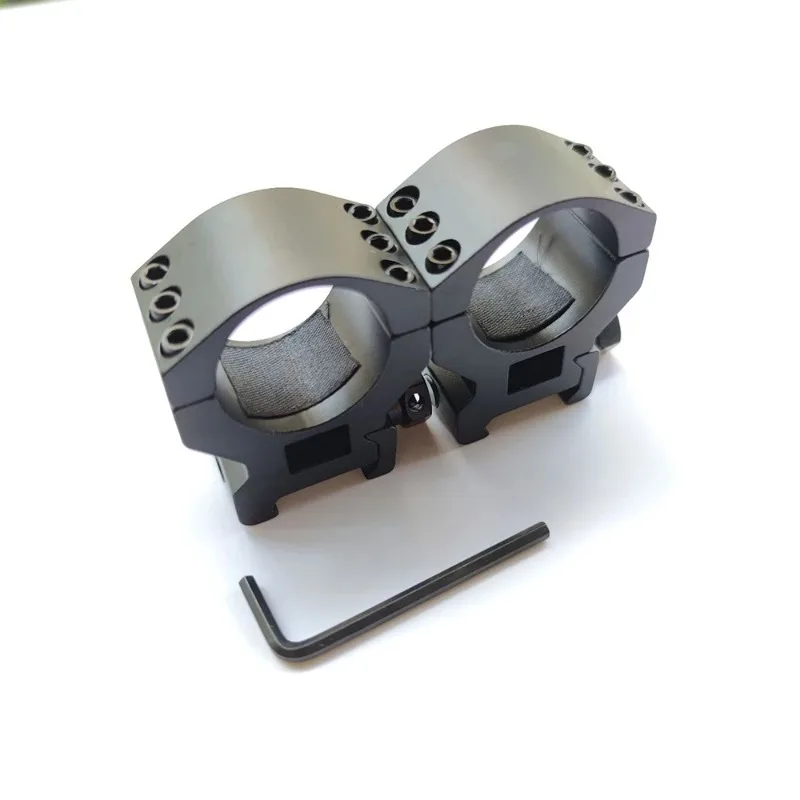 30mm 2PCS/SET Tacitcal Scope Wide Ring Mount Picatinny Rail Base Rifle Hunting Flashlight Holder High Medium Low Airsfot Wargame Rifle Scope Mount Ring