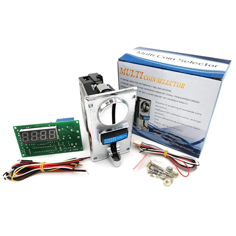 

Multi-Currency Coin Acceptor Time Control Board Massage Chair Washing Machine Time Control Box Accessories