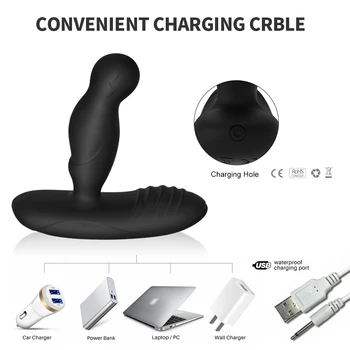 Wireless App Anal Vibrators For Men Tapon Anal Plug Vibrator Male Prostate Massager 360 Degree Rotation Toys Prostate Stimulator 5
