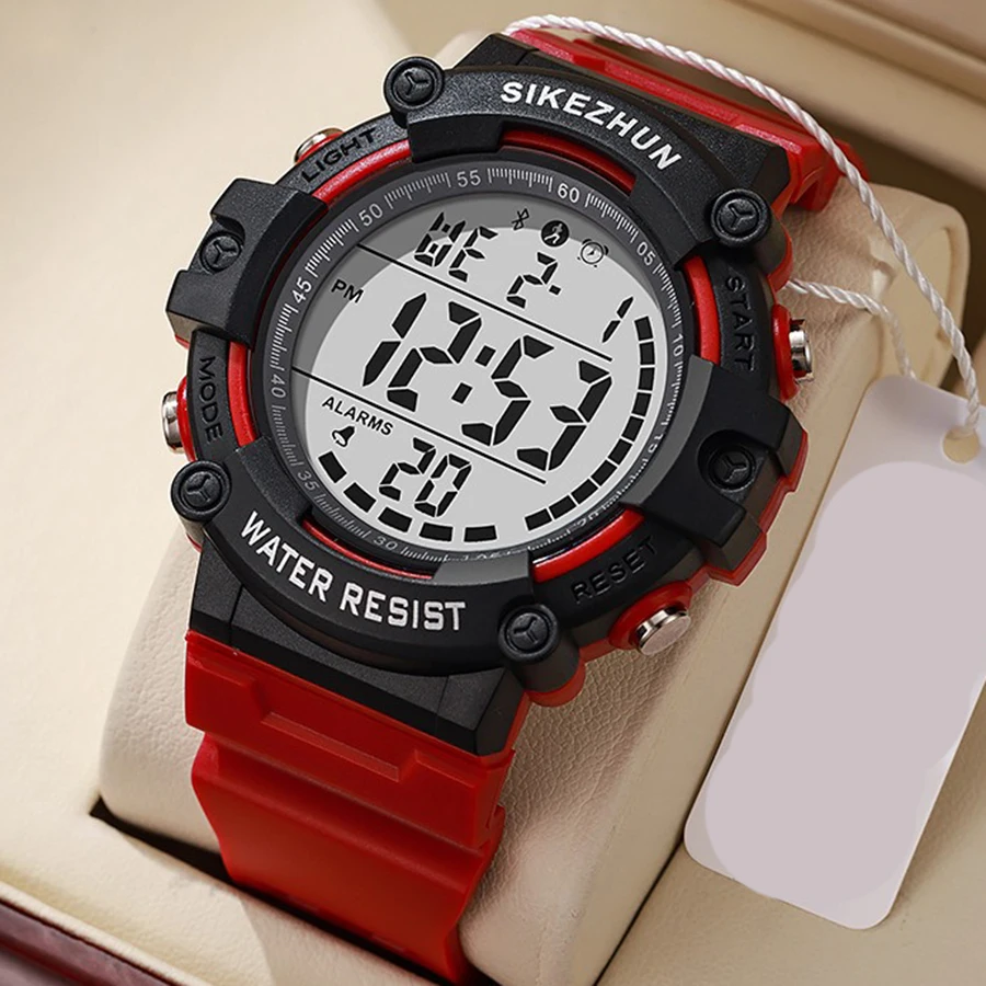 Waterproof Electronic Watch For Kids Men's Military Sports Watches Cool-light LED Digital Wristwatch Man Boys Student Teen Clock