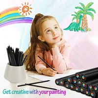 10-100Pcs Rainbow Drawing Pencil Colored Black Wood Pencils Gift for Sketching Doodling Coloring Painting Colored Pencils 5
