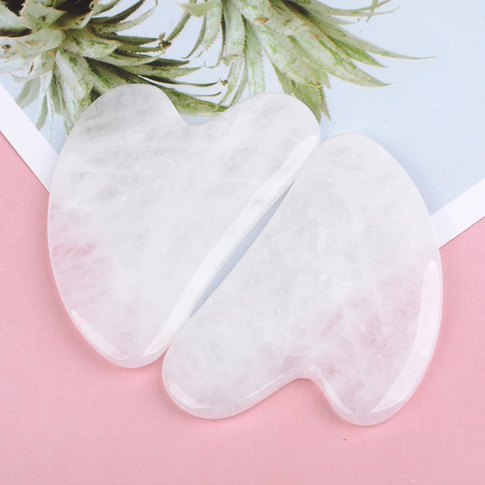 Gua Sha Board Heart-Shaped Natural Pink Green Resin Jade Scraper Facial SPA Neck Massager Portable Skin Care Beauty Healty TooL gua sha board