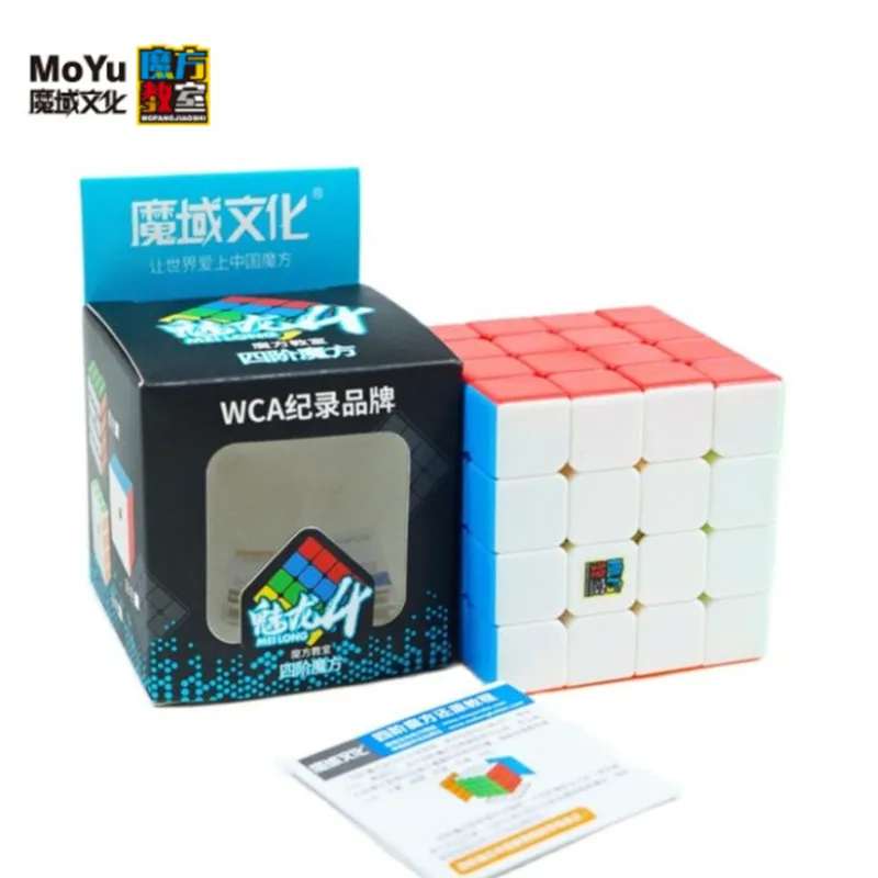 퍼즐 큐브  [Picube] MoYu 4x4 Meilong 4x4x4 Magic Cube Speed Cubes Magic Puzzle Strickerless Magico Cubo  Mini Size Cubing Toys for Children 