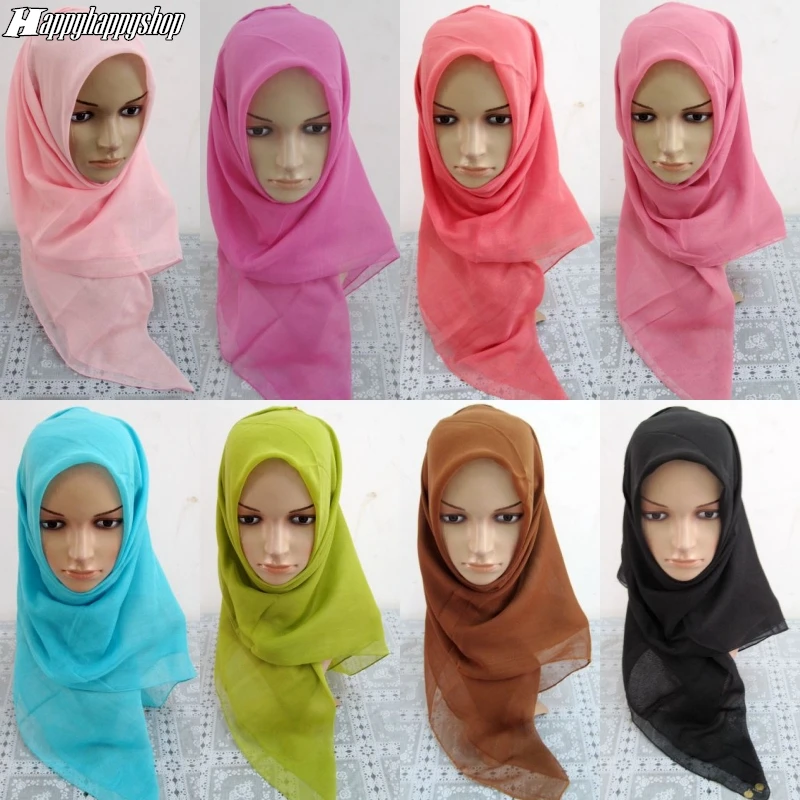 Bouwen hamer Beperken Vrouwen Moslim Vlakte Hoofddoek Hijab Islamitische Lange Sjaals Wraps  Arabische Sjaals Hoofd Tulband Haar Accessoires| | - AliExpress