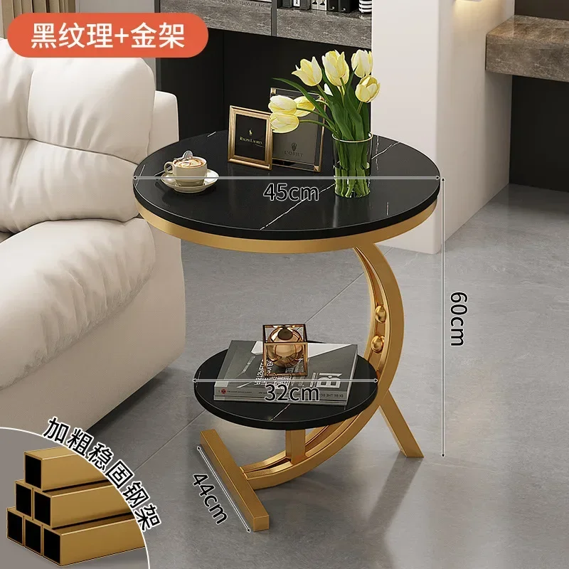 

HOOKI Official New Side Table Light Luxury Creative Living Room Sofa Side Table Bedside Cabinet Table Balcony Small round Tab