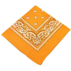 Vibrant Fashion Bandana for Men & Women - Hip Hop, Cycling, and Festive Accessory (Orange Yellow)