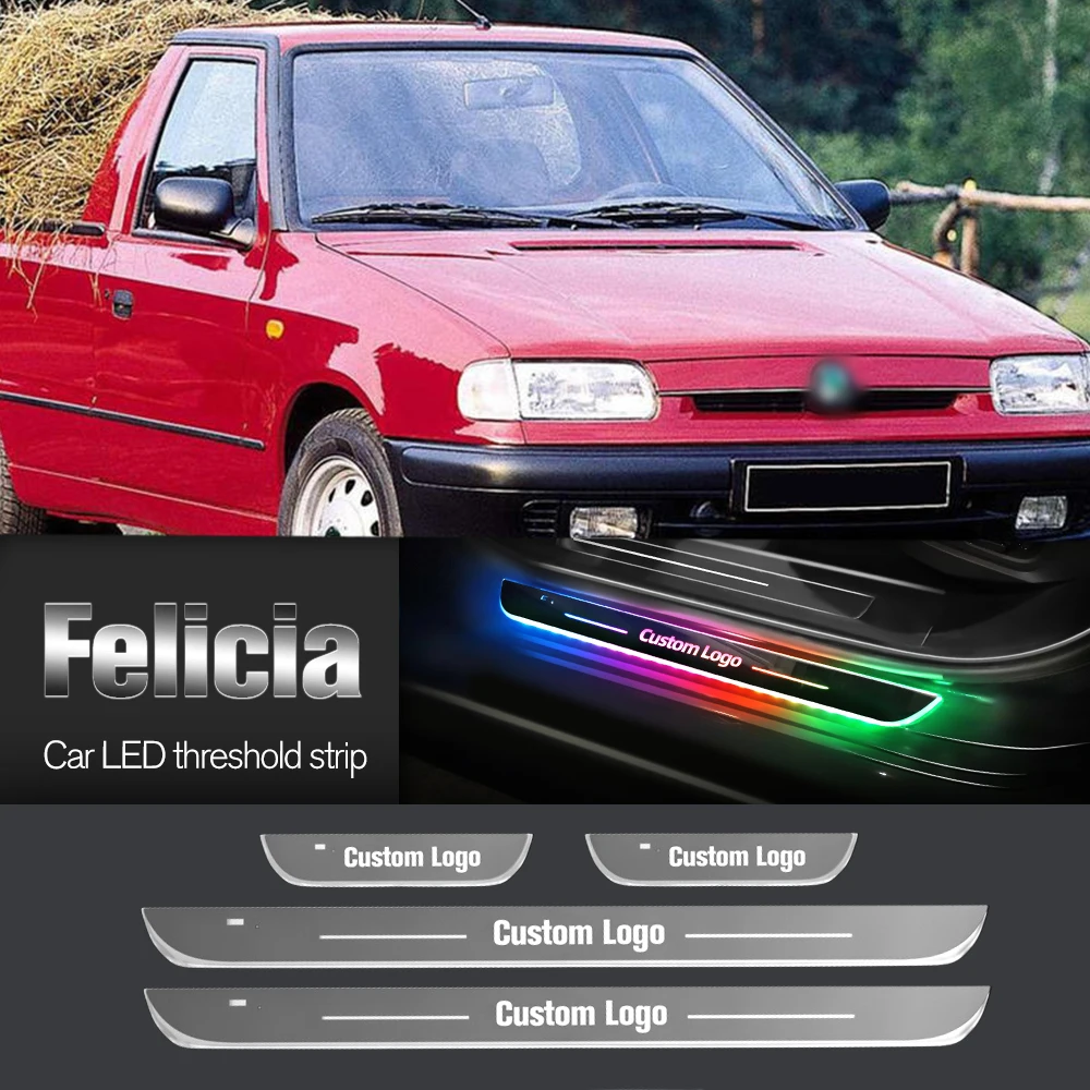 

Car Door Sill Light For Skoda Felicia 1994-2001 1998 1999 2000 Customized Logo LED Welcome Threshold Pedal Lamp Accessories