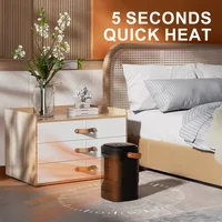 Умный пульт дистанционного управления, портативный керамический электрический обогреватель PTC, быстрый нагрев, малошумный сенсорный экран, горячий и холодный вентилятор для дома, спальни, офиса — изображение 2