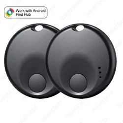 Enhanced Wireless Bluetooth Tracker for Android - Smart Tag with Locator and Item Finder App Integration (Black - 2PCS)