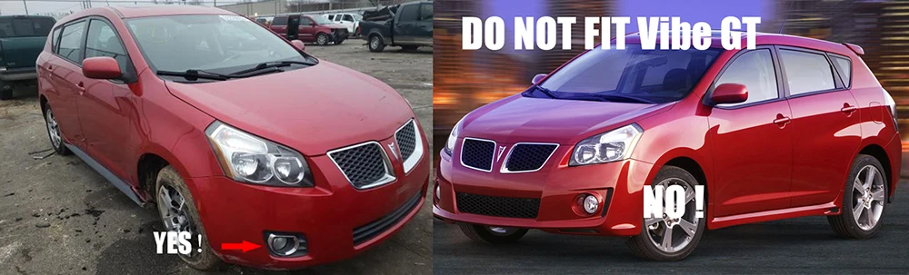 Upgrade Led Fog Light Angel Eye DRL PTF Lamp with Cut-Line Clear Lens for Pontiac Vibe II 2008 2009 2010 ( Except Vibe GT ) detail image 1