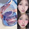 Matte Shimmer Color Changing Blush Cream Transparent Crystal Peach Pink Rouge Cheek Naturally Brightening Contour Blusher Makeup 3