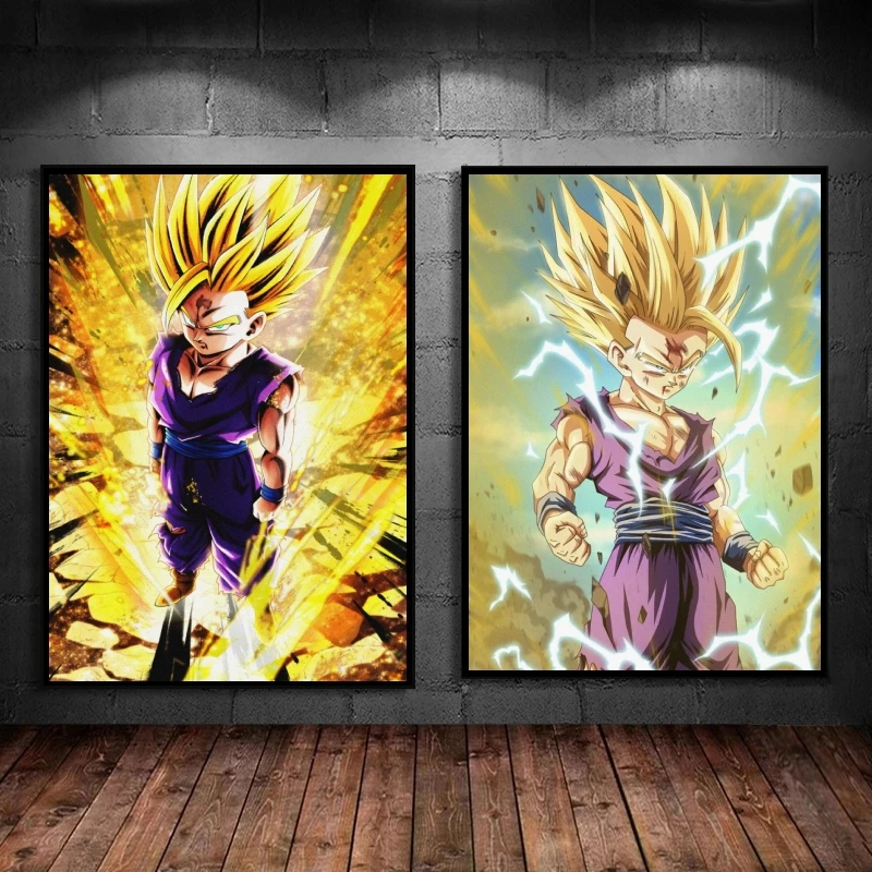 

Anime Character Pictures Dragon Ball Gohan Modular Painting Modern Living Room Art Hanging Birthday Gifts Poster Home Decor