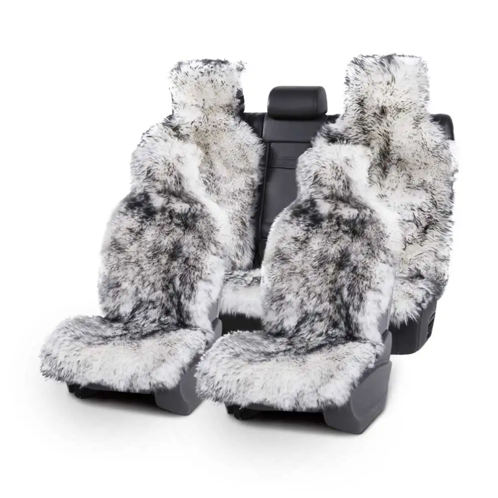 

Whole set 5 pcs Genuine long fur sheepskin car seat cushions covers /auto interior accessories