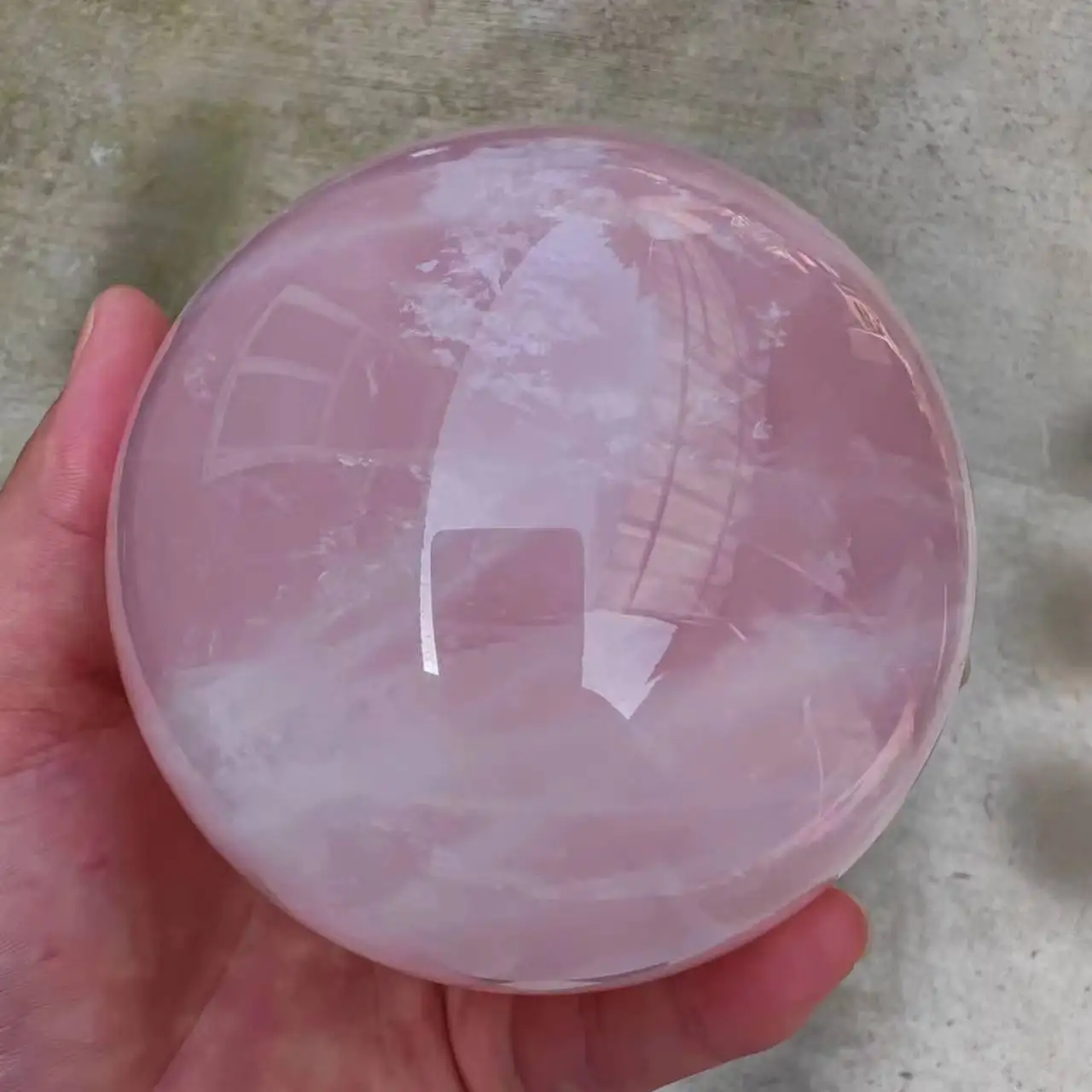 1pcNatural Rose Quartz ball Crystal Reiki Healing home office decorative craft gifts 3