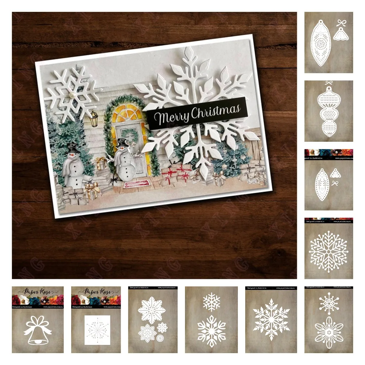 

2022 Snowflake Leaves Bell Lantern Metal Cutting Dies Scrapbook Decoration Embossing Template Diy Gift Card Handmade Craft Molds