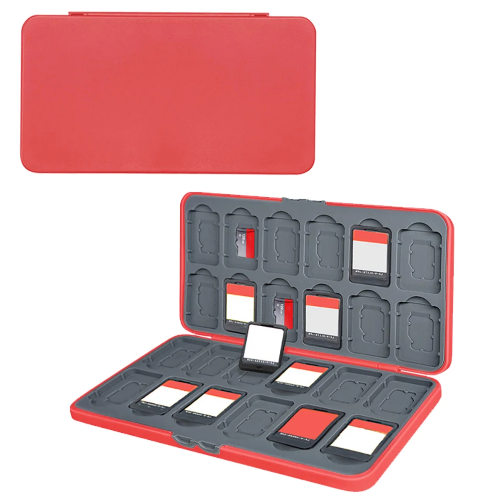 Compact Game Card Storage Box with 24 Game and Micro SD Slots