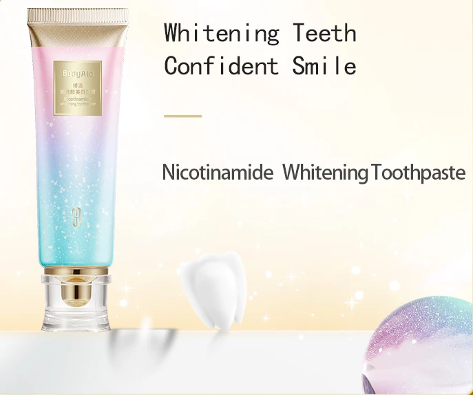 

Nicotinamide Whitening Toothpaste Tooth Cleaning Brightening Whitening Gum Protection Stains Removal Fresh Breath 100g