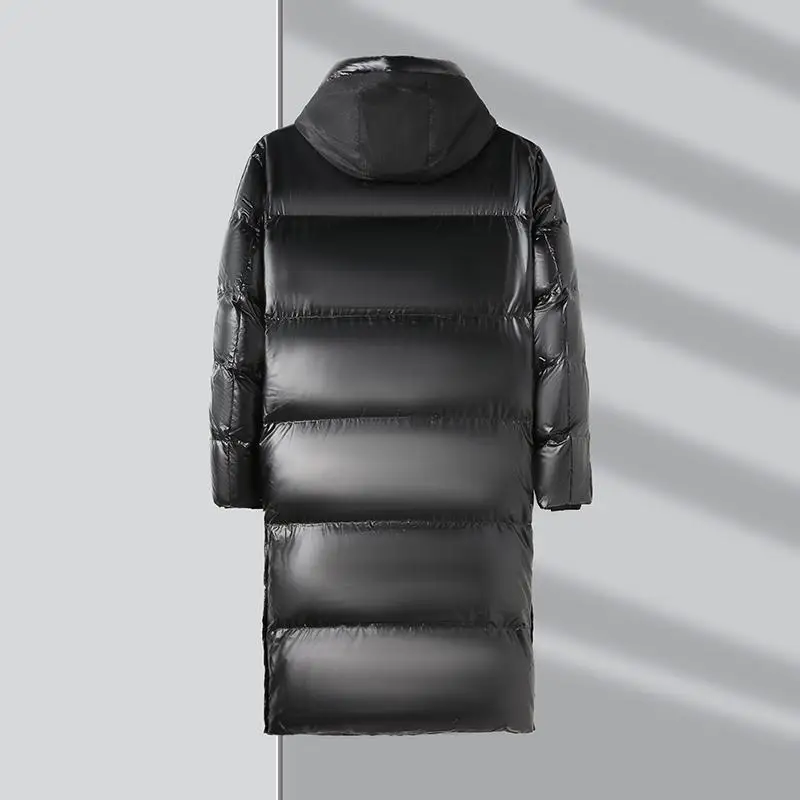 Winter Donsjack Mannen Wit Down Mannen X-Lange Casual Verdikking Warme Jeugd Mannen Hooded Down Jas, 8013 Wit, S