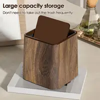 Poubelle de chambre à coucher, petite poubelle décorative de bureau avec couvercle, conteneur de rangement peu encombrant, accessoires de bureau pour chambre à coucher 3