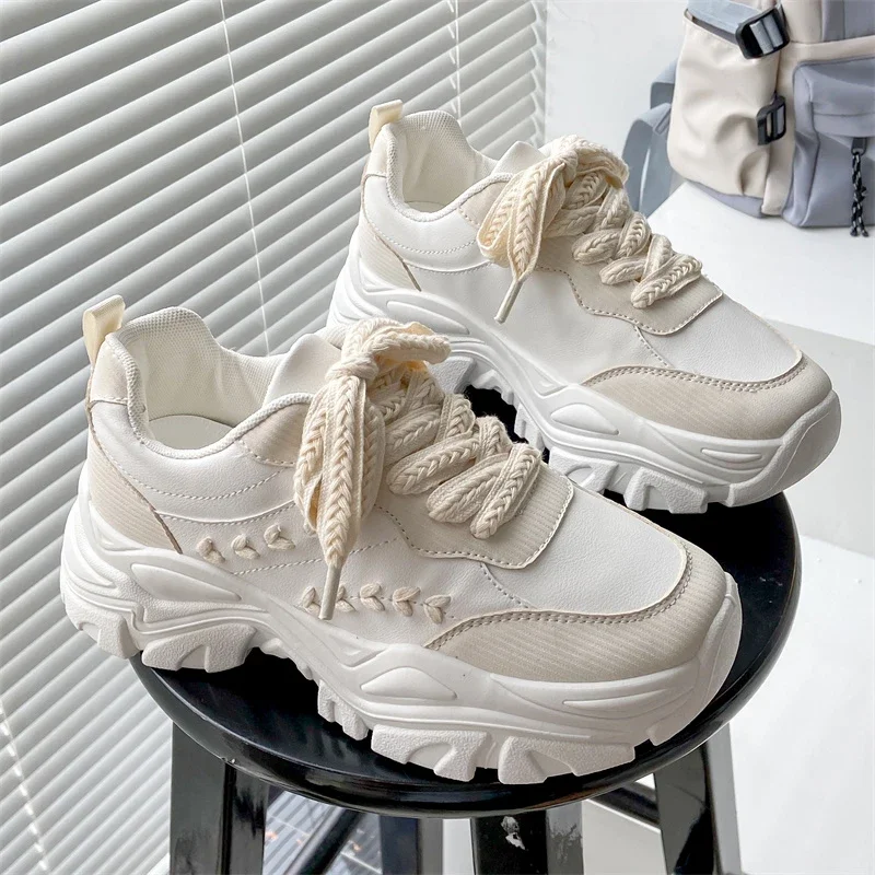 

Thick soled dad shoes for women 2024 new women's casual and fashionable mesh shoes for sports shoes for women