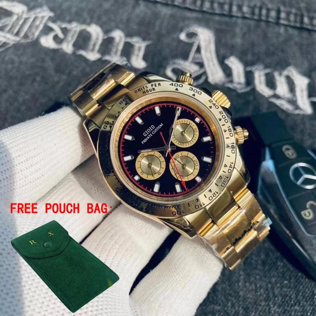 

Luxury Mens Automatic Mechanical Watch Stainless Steel Sapphire Rose Yellow Gold Black Blue Gree Dial