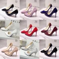 Women's High Heels Spring Autumn Korean Version Pointed Toe Thin Heel Versatile Low Cut Single Shoes for Female Students