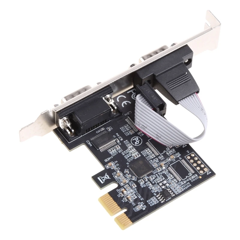 PCIE 2 Port Serial Expansion Card PCI for EXPRESS PCI-E to DB9 x2 RS232 COM Adap chipset controller card