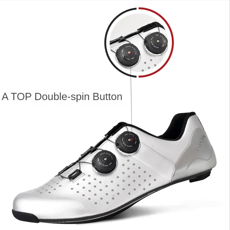 Fashion Cycling Sneaker Carbon Fiber Sole Cycling Shoes Cleat Shoes Men Breathable Racing Road Biking Footwears MTB