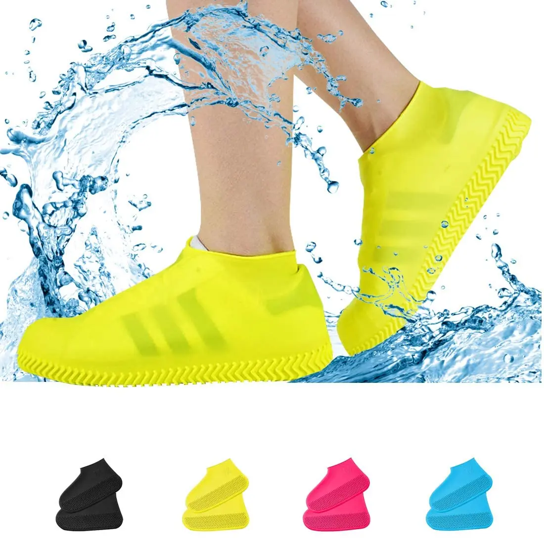 Silicone Shoe Covers Rain Shoe Covers Rain Shoe Protector Shoe Covers Silicone WaterProof Shoe Covers Reusable Rain Shoe Covers Unisex Shoes Protector Anti-slip Rain BootS Pads For Outdoor Rainy Day