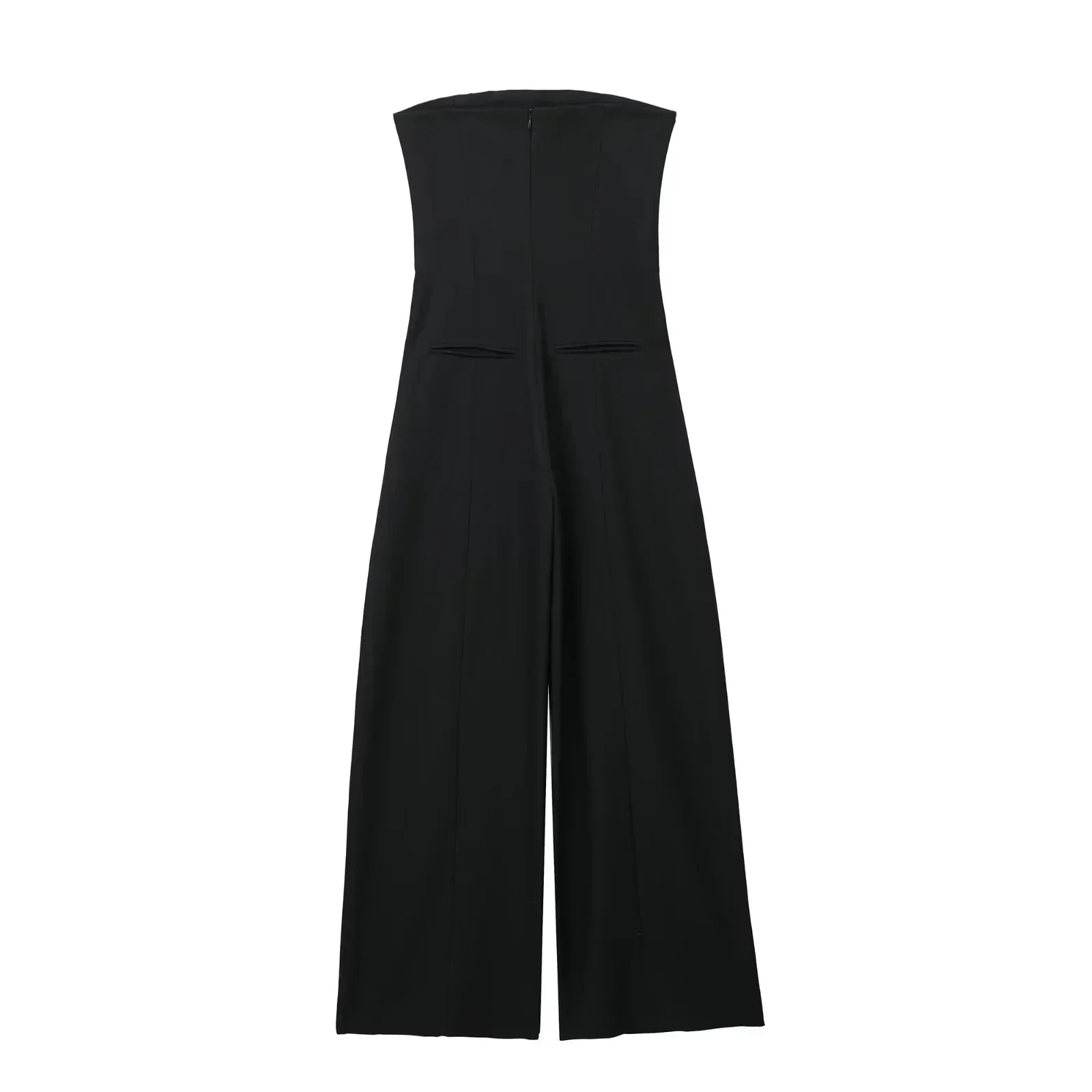 2024 Black Wide Leg Jumpsuit For Women Off Shoulder Long Jumpsuits Woman Backless Sleeveless Elegant Womens Overalls