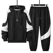 

STLLTS Men's Clothing Spring And Autumn Tooling Sweater Trendy Handsome Autumn Fashion Casual Two-piece Suit Men's Tracksuit