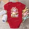 Short Sleeve Easter Romper Infant Jumpsuit Cartoon Sheep Blowing Bubble Print Onesies Newborn Girl Boy Cotton Easter Bodysuits 5