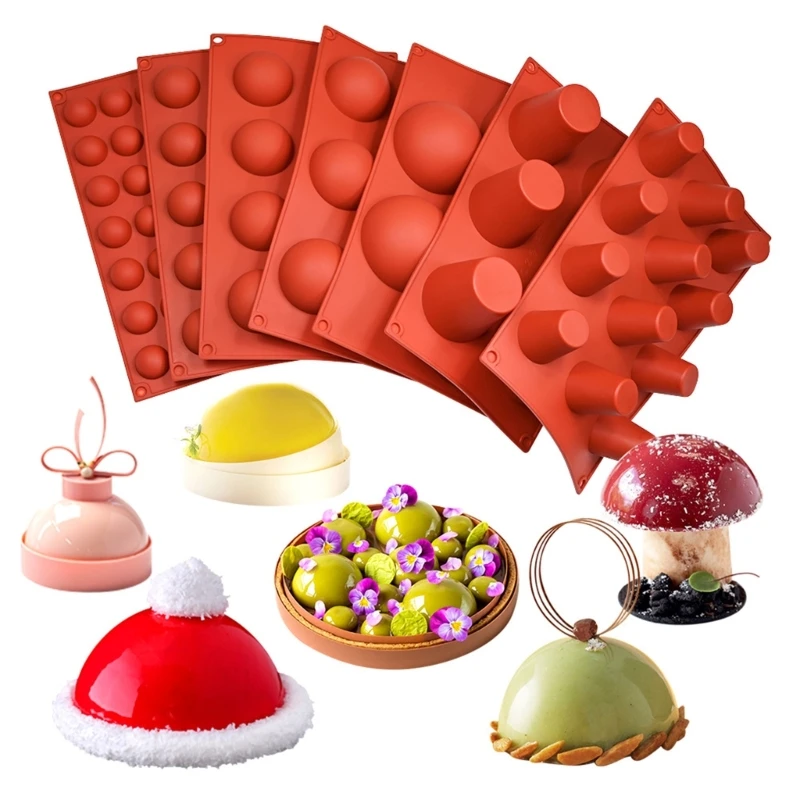 

Half Round Cone Silicone Mold Fondant Mousse Cake Mold DIY Pastry Chocolate Mold Baking Decorating Tool Nonstick