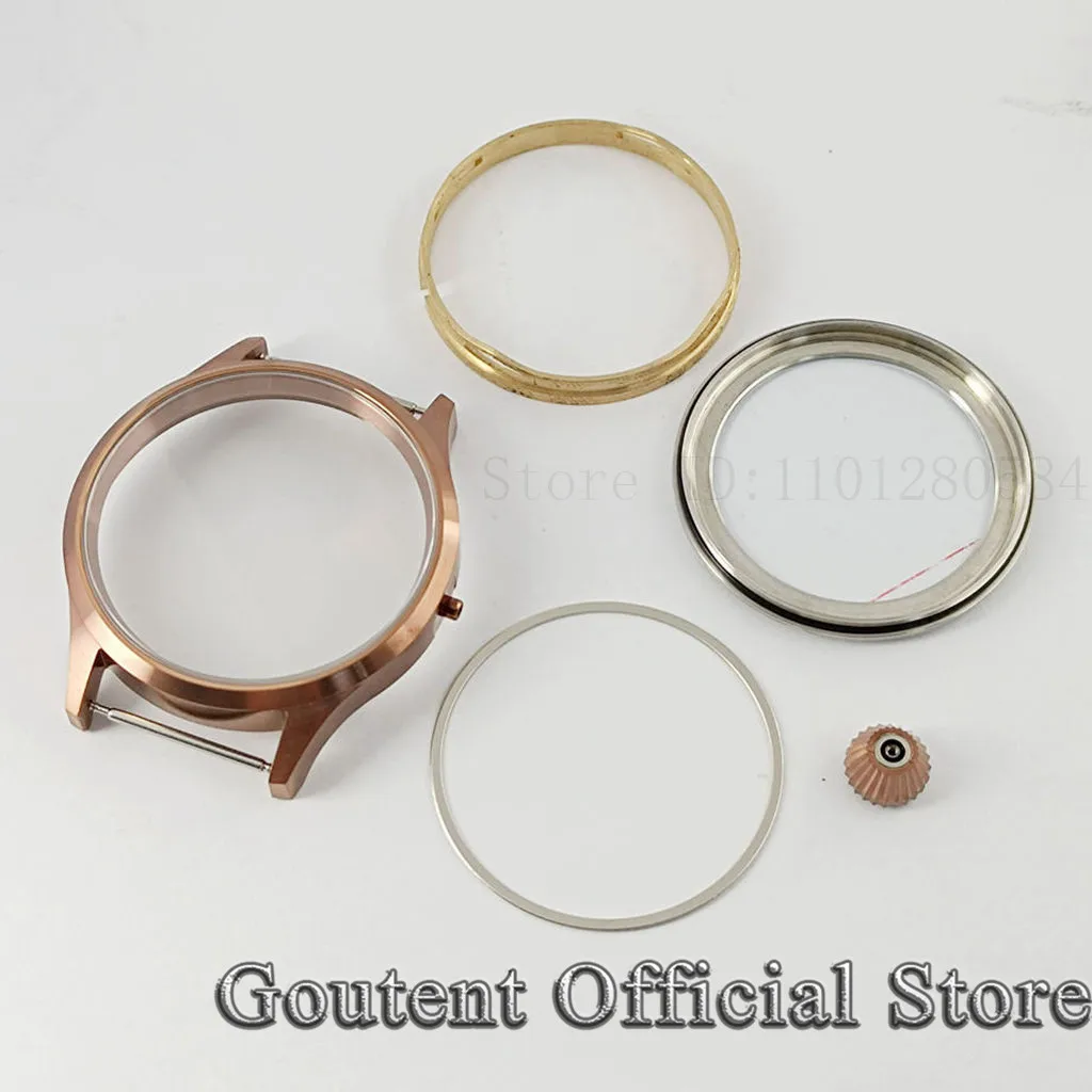 Goutent ǹ  PVD  ÷ ð ̽, ̾   ƿ ̽, ETA 6497,6498 Seagull ST3600 Ʈ, 43mm