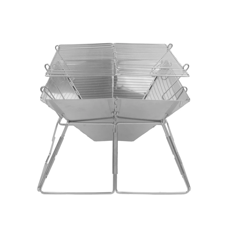 Outdoor Folding Barbecue Stove With Grill Net Stainless Steel Camping