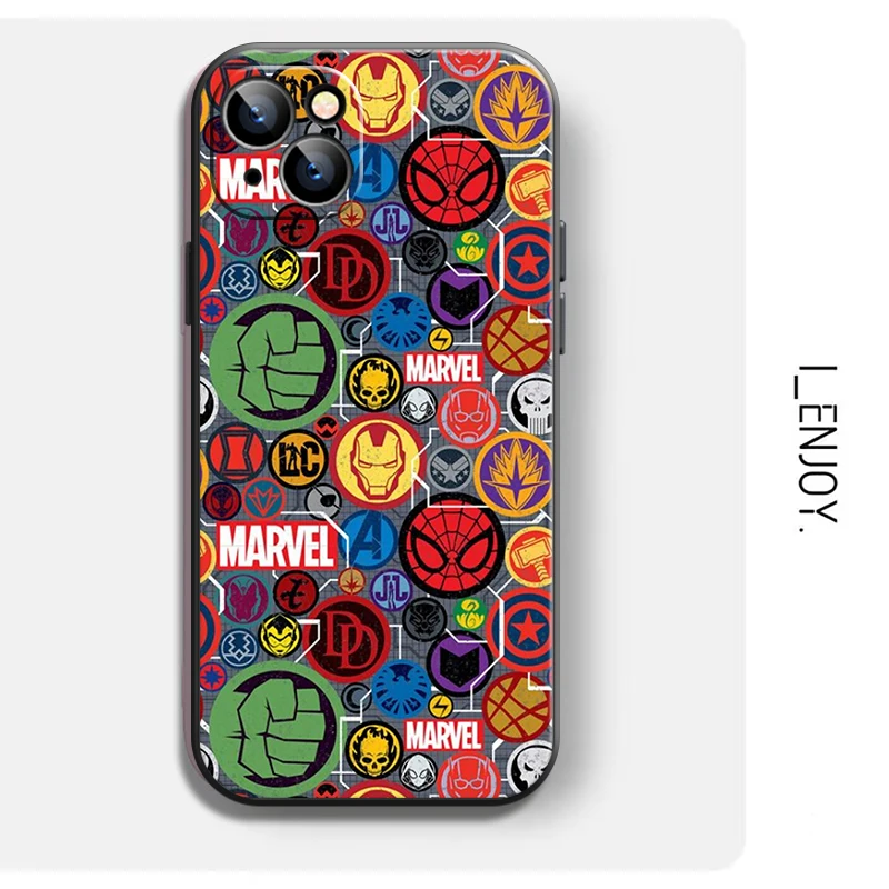 13 case Popular Marvel Phone Case For iPhone 11 12  Mini 13 Pro Max 11 Pro XS Max X XR 6 6S 7 8 Plus SE 2020 11 Pro Silicone Cover iphone 13 magnetic case