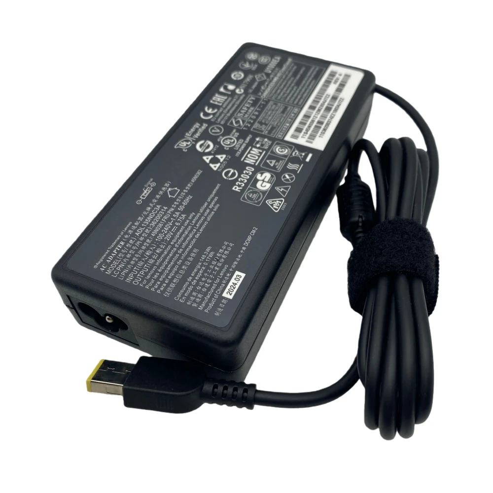 레노버 리전 Y530 Y730 Y520 아이디어패드 Y700 게이밍 3 슬림 7 씽크패드 T15p X1P 15v T540 4X20E5055용 20V 6.75A 135W 노트북 충전기