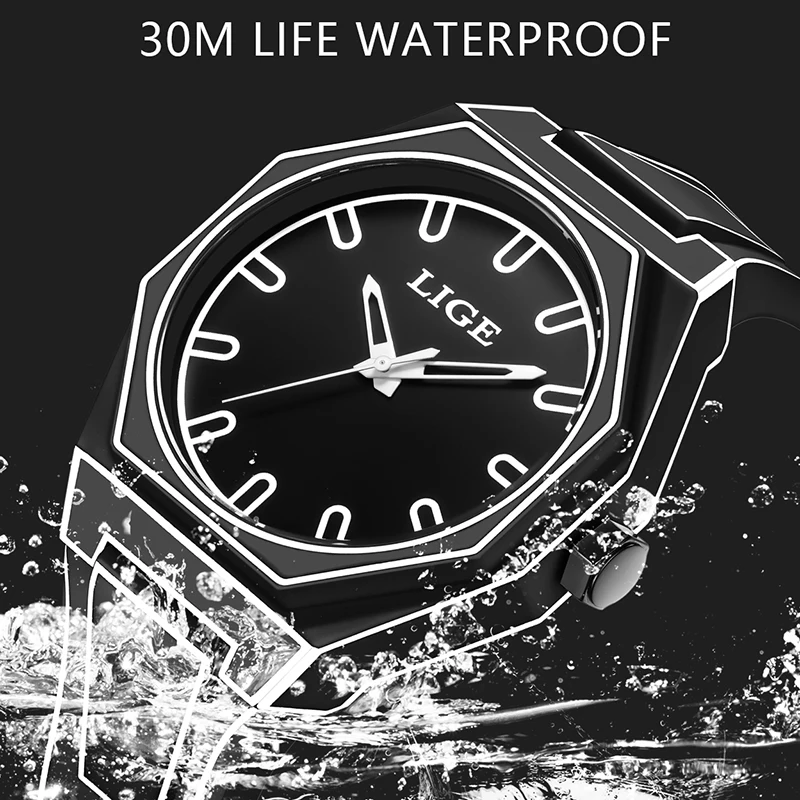 LIGE Men Watch Fashion Quartz Wrist Watches For Men Top Brand Luxury Military Sports Waterproof Chronograph Relogio Masculino