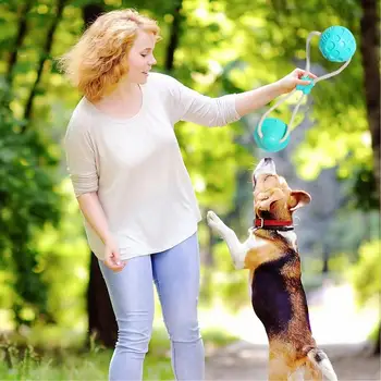 Puppy Chew Toy Suction Cup Puppy Rope Toy Dog Teeth Cleaning Toy Puppy Teether Interactive Toy Ball With Rope Dog Toy For Dogs 1