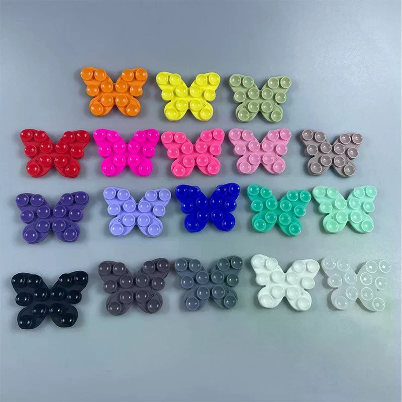 1Pcs Phone Fixture Suction Cup Silicone Butterfly Double-sided Suction Cup Back Adhesive Mobile Phone Rubber Suction Cup